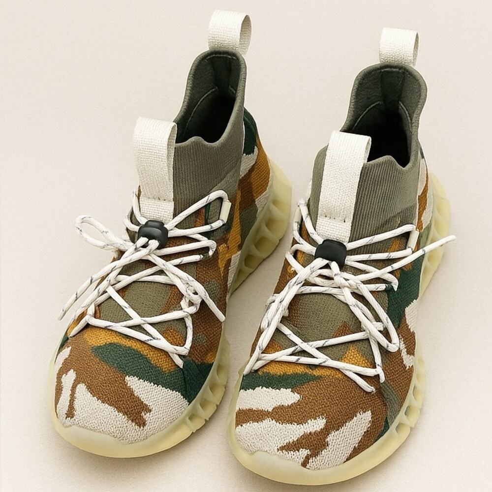Vortex Woven Wizard X9X Camo Sneakers Womens Size 7 – Green/Brown Athletic Shoes